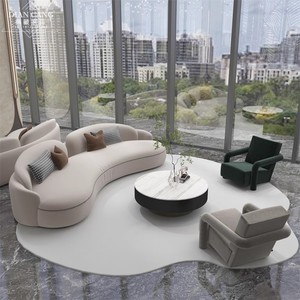 Réception de luxe parle canapé hall de l'hôtel bureau de vente club <span class=keywords><strong>VIP</strong></span> salon de beauté canapé en arc canapé de salon moderne simple - Product Image 1