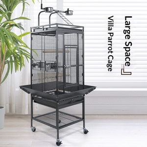 Jaula Grande de Hierro Forjado para Pájaros con Plataforma de Juego, Jaula Resistente para Loros, Guacamayos y Cacatúas - Product Image 2