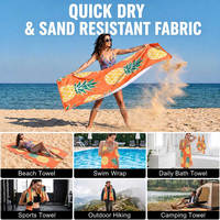 Cotton Beach Towel with Custom Logo Digital Print Quick Dry Soft Absorbent 100% Cotton Large for Pool Travel