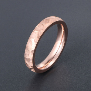 <b>Couple</b> <b>Rings</b> Rose Gold Titanium Steel Geometric Wedding Bands Unisex Jewelry - Product Image 2