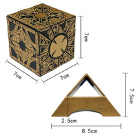 Cubo mágico giratorio desmontable de plástico, regalo de la película Hellraiser, artículo de colección de terror para Halloween, caja de rompecabezas decorativa.