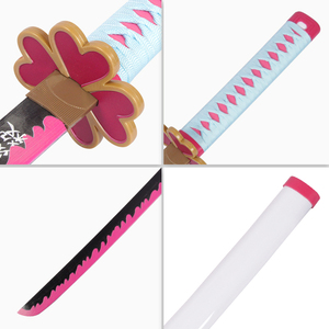 104cm démon tueur Anime épée Kanroji <span class=keywords><strong>Mitsuri</strong></span> couteaux décoratifs samouraï enfants jeu de rôle jouet <span class=keywords><strong>Katana</strong></span> pour Cosplay jouant garçons - Product Image 4