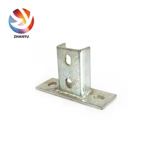Factory Metal Stamping Part Steel Post Base Support Sale Channel Post Base For Strut Channels Galvanized