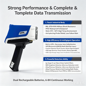 Olympus VANTA XRF Mass Handheld Spectrometer V2CA Blue and White Portable Analyzer for Metal Testing with 1-Year Warranty - Product Image 6