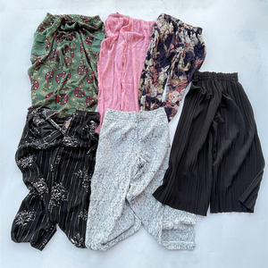 Thrift Ropa de <span class=keywords><strong>mujer</strong></span> de segunda mano Usada Señoras Algodón Moda Baggy Cullote Pantalones Ukay Bale - Product Image 4