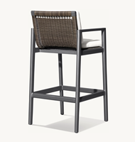 MESA-Ensemble bar moderne tout temps, patio, jardin, hôtel, plage, extérieur, mobilier métallique fabriqué à la main, tabouret de bar et de comptoir en aluminium