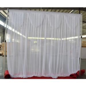 Portable Silver Aluminum Curtain Kits <b>Backdrop</b> <b>Stand</b> with Adjustable Pipe and Drape for Wedding Events - Product Image 1