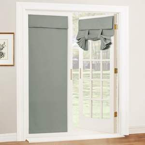 <span class=keywords><strong>Tende</strong></span> Oscuranti Francesi per Porte e Finestre, Nero, 100% Poliestere, Stile Moderno, Ignifughe, Isolanti, Per Tutte le Stagioni - Product Image 6