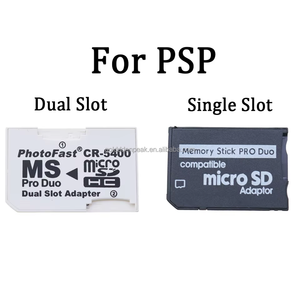 CR5400 Doble Ranura para <span class=keywords><strong>Micro</strong></span> <span class=keywords><strong>SD</strong></span> TF a MS <span class=keywords><strong>Memory</strong></span> <span class=keywords><strong>Stick</strong></span> <span class=keywords><strong>Pro</strong></span> <span class=keywords><strong>Duo</strong></span> Adaptador Convertidor para PSP Estuche de Tarjeta de Plástico - Product Image 2