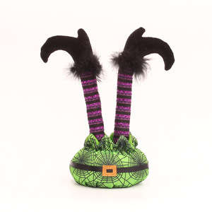 Decoraciones de piernas de elfo invertidas para Halloween, suministros de fiesta reutilizables verdes y morados para accesorios de escena de Halloween - Product Image 4