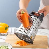 Hachoir à légumes et râpe à fromage en acier inoxydable, avec récipient, pour la maison et la restauration, écologique