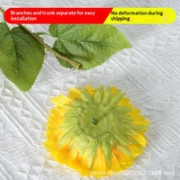 Tiges de fleurs artificielles tournesol en tissu les plus vendues, longues tiges en vrac pour bouquets de mariage, décoration intérieure et accessoires de photographie