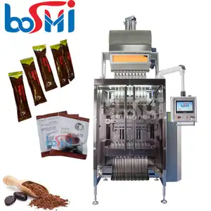 Fully auto multilane stick pack vertical form fill seal powder sachet coffee powder filling packaging machine