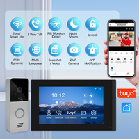 Videoportero de 2 hilos con red digital inteligente Tuya Cloud, estación de puerta Doop Phone para villas, seguridad del hogar, pantalla táctil de 7 pulgadas 1080p