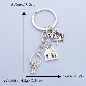 Outils de construction tendance, accessoires de bricolage, brosses pour la maison, outils, clés, porte-clés créatifs pour architectes et agents immobiliers en métal - Product Image 5