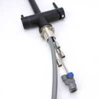 Robinet de cuisine extractible 3 voies en acier inoxydable 304 sans plomb pour eau potable filtrée par osmose inverse