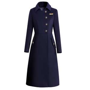 Manteau professionnel mi-long pour femmes, idéal pour les réceptionnistes d'hôtel, uniforme de travail, manteau en laine automne/hiver - Product Image 5