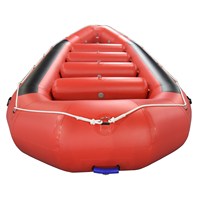 Bateau de rafting gonflable en PVC blanc personnalisé de 1,2 mm, stable et durable, pour 12 personnes, garantie 1 an, 487 cm, 1200 kg