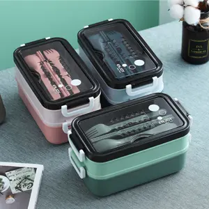 New arrival Keep Food Warm Portable Food Storage Container 2 Layer stainless steel lunch box