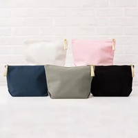Trousse de Toilette de Voyage Personnalisée, Longue, Unie, Écologique, Réutilisable, Lavable, en Petite Toile de Coton, avec Logo Imprimé