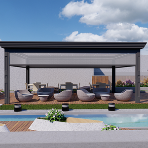 Auvents de garage en <span class=keywords><strong>toile</strong></span> transparente réglable électrique bon marché avec persiennes <span class=keywords><strong>pour</strong></span> pergolas - Product Image 1