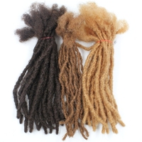 Extensions de dreadlocks 100% cheveux humains Remy, type Inter Locs au crochet, 0,8 cm, 8-24 pouces, Noir Naturel, style Caraïbes Rasta, pour salon, vente en gros, 18Y
