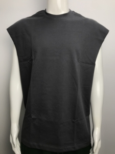 Difan Tùy Chỉnh Màn Hình In Logo Rửa Axit Vải Đen Crop Top Axit Rửa T Áo Sơ Mi Không Tay Và Quần Short Quá Khổ - Product Image 3