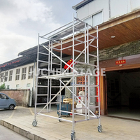 Outil de montée multifonctionnel pour projets de construction Échafaudage portable d'escalier à cadre en acier durable en aluminium pour la construction
