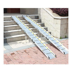 Rampas Plegables de Aluminio Plateadas Ligeras <span class=keywords><strong>para</strong></span> Sillas de Ruedas, Rampas Plegables <span class=keywords><strong>para</strong></span> <span class=keywords><strong>Escaleras</strong></span>, Rampas <span class=keywords><strong>para</strong></span> Motocicletas - Product Image 3