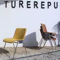 Chaise de loisirs design vintage, style simple et moderne, en métal, pour dîner, café, maison, coussin doux et confortable pour le salon.