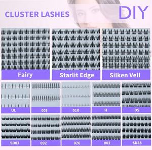 Grappoli di ciglia appuntite all'ingrosso <span class=keywords><strong>Manga</strong></span> a banda Ultra sottile riutilizzabile 3D grappolo ciglia sottili a grappolo fatto a mano <span class=keywords><strong>Manga</strong></span> ciglia grappoli - Product Image 6