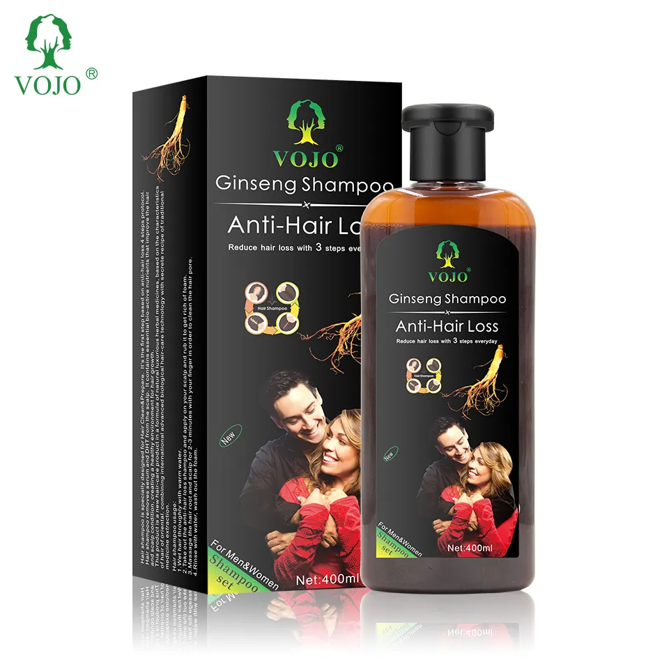 Vojo Ginseng Plant Kruiden Formule Olie Controle Haar Verdikking Anti Haaruitval Haargroei Shampoo