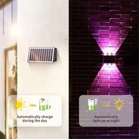 Shingel LED Solaire Paysage Lampe haut et bas Lumineux Extérieur Étanche Solaire Appliques Murales
