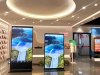 Aiyos - Pantalla LCD de 55 Pulgadas con Soporte de Pie, Pantalla Táctil, Pantalla Publicitaria Android para Interiores, Señalización Digital, Tótem, Quiosco