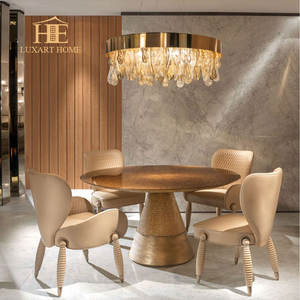 Silla de Comedor de Lujo Francesa para Hogar, Cafetería, Hotel, Boda, con Tapicería de Terciopelo y Hoja de Oro, Silla de Restaurante de Diseño Moderno y Sólido para <span class=keywords><strong>Villa</strong></span> - Product Image 4