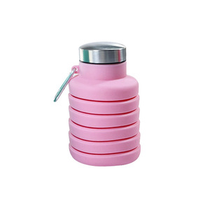 Food Grade Reusable Collapsible Silicone <b>Water</b> <b>Bottles</b> for Travel Spout - Product Image 4