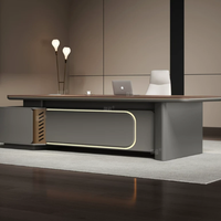 Nouveau bureau de direction modulaire en bois de luxe moderne et convertible pour PDG, directeur, responsable