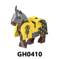 G0155 Serie Medieval: Caballo de Guerra Corazón de León, Halcón Negro, Cuervo, Dragón, Caballo Guerrero - Bloques de Construcción Educativos para Niños, Juguetes de Regalo
