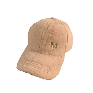 Осенняя и зимняя винтажная бейсбольная Кепка из шерсти ягненка большого размера утолщенная теплая зимняя шапка для женщин