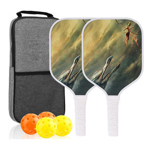 2026 Best Popular Children's Christmas Gifts OEM <strong>Manufacture</strong> Pickleball Fiberglass YN6 2 Pickleball <strong>Paddle</strong> + 4 Balls + 1 Bag - Product Image 5