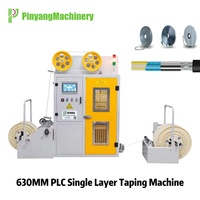 Machine à banderoler les câbles monocouche Py-630mm PLC, machine à banderoler le papier d'aluminium