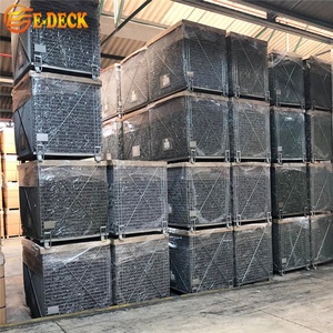 אחסון מתקפל מתקפל stackable פלדת מתכת חוט סלי כלוב מזרן מיכל למחסן - Product Image 6