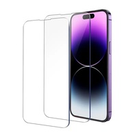 100% tout nouveau protecteur d'écran en verre trempé clair 2.5D d'origine pour IPhone 15 14 13 Pro Max 12 Mini