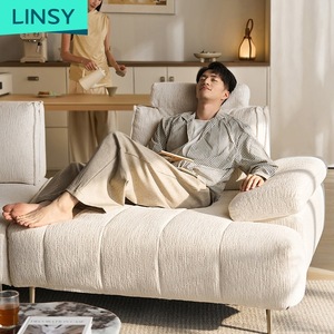 Divano Bianco Minimalista di Lusso a 3 Posti con Design Ergonomico e Poggiatesta Regolabile BS803-A - Product Image 6