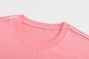 T-shirt classique rose unisexe à col ras du cou, pour l'été, décontracté, à manches courtes, en coton tricoté 180g, imprimé sérigraphié, coupe classique - Product Image 3