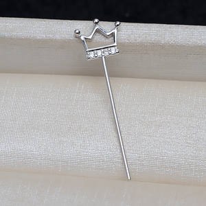 Accesorios de Plata S925 Hechos a Mano, Cetro de Mago Diablo, Corona, Estilo Barroco, DIY, Versátil, Soporte Hueco para Cuentas, Fornituras de Joyería - Product Image 4