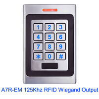 Lecteur de contrôle d'accès RFID en alliage de zinc résistant aux chocs et étanche IP67, clavier intégré, sonnette intégrée, sortie Wiegand 10-24V DC