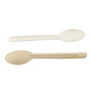 100% Composteerbaar Bestek Biologisch Afbreekbaar Gebruiksvoorwerpen Wegwerp Bagasse Lepel Vork Mes <span class=keywords><strong>Set</strong></span> - Product Image 4