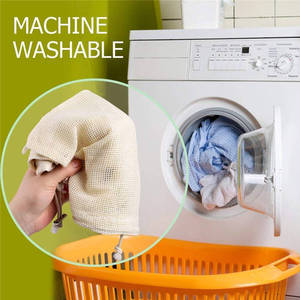 Reusable Produce Bags GOTS Certified Organic Cotton Muslin <strong>Net</strong> <strong>Mesh</strong> and Eco-Friendly Canvas Tote Bag - Product Image 2