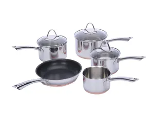 कॉपर कोर समझाया आधार स्टेनलेस स्टील cookware 5(8) pcs सेट